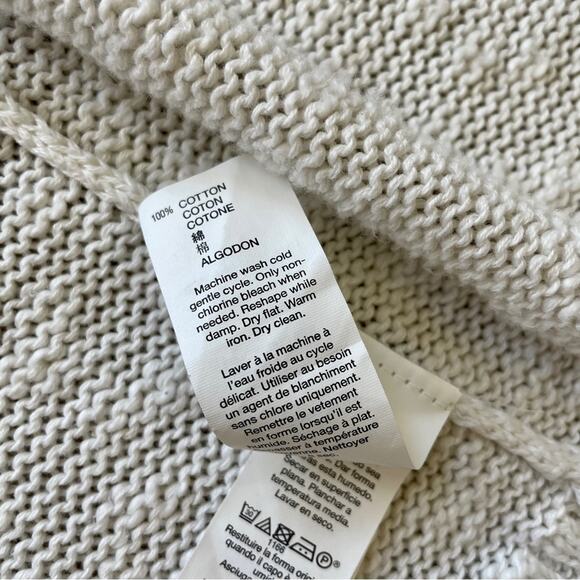 Gap Blue White Striped Ombré Heather Knit Open Sweater Cardigan M - Picture 3 of 9